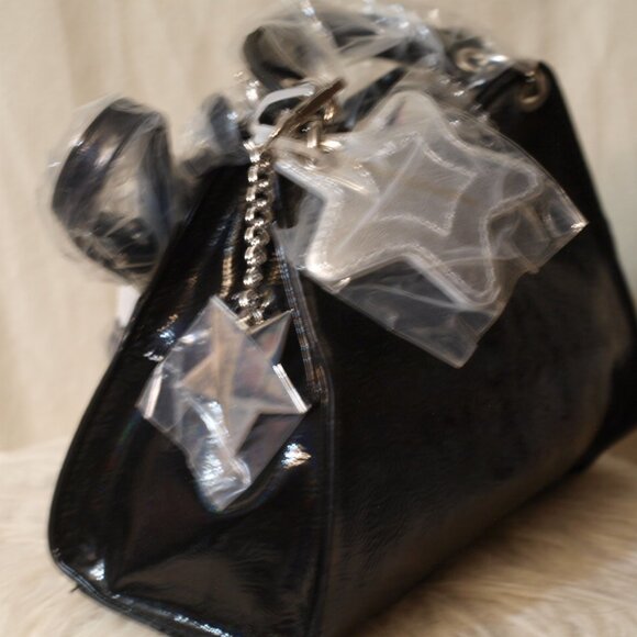 NEW PURSE Hard Shiny Hand Bag By Paris With Zipper - Picture 2 of 4